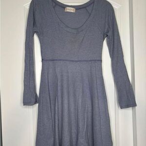 Gray-Blue Long Sleeve Dress